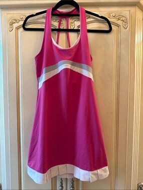 K-Swiss Hot Pink and White Athletic Tennis Dress